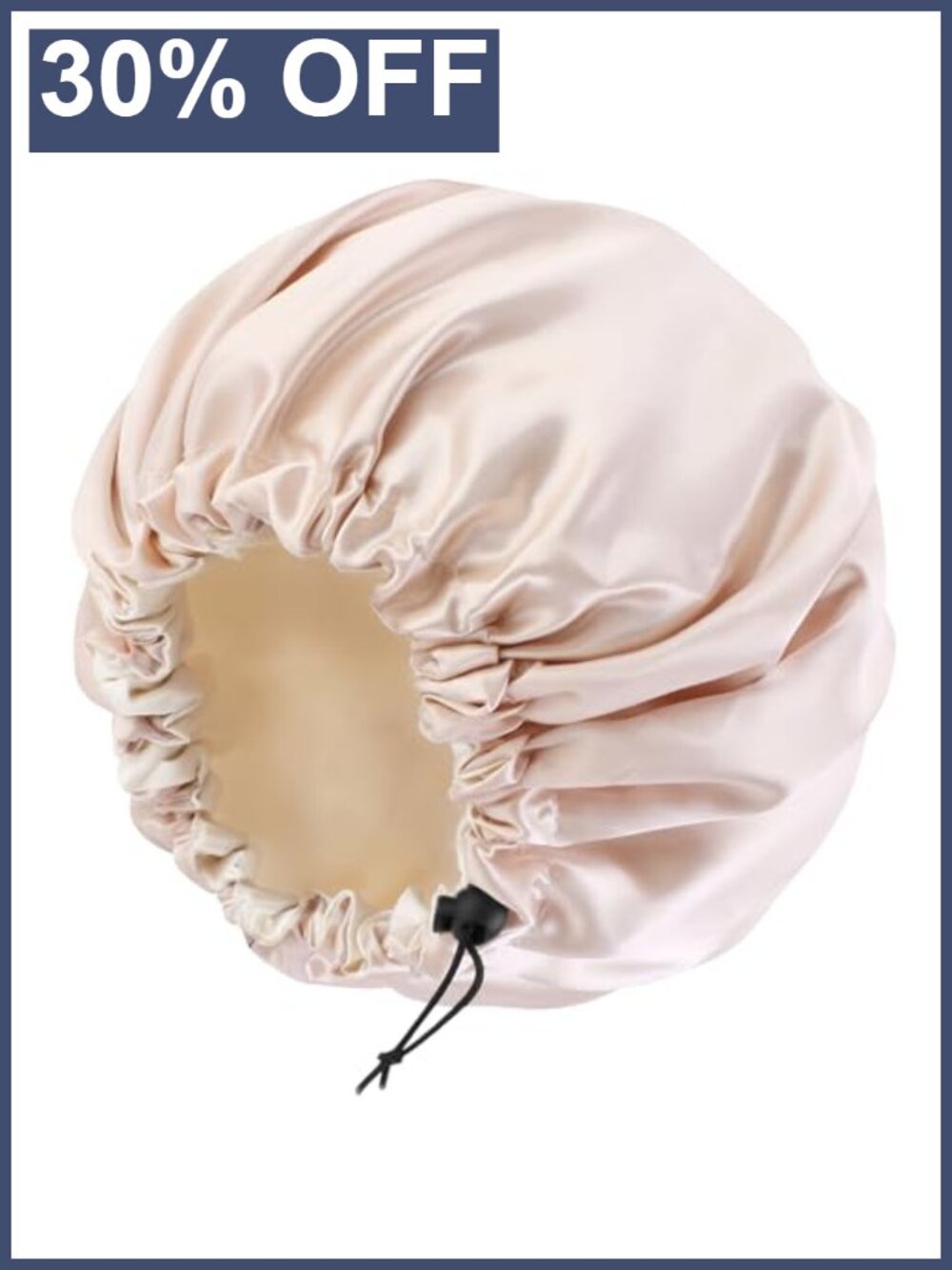 Satin Sleep Bonnet for Women Double Layer Adjustable Hair Cap
